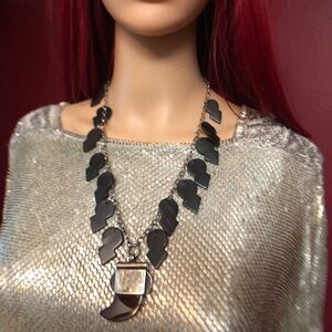 Sensational Silver Carnelian and Mahogany Wood Tuareg Amulet